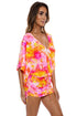 Luli Fama Retro Dream Cabana V Neck Dress